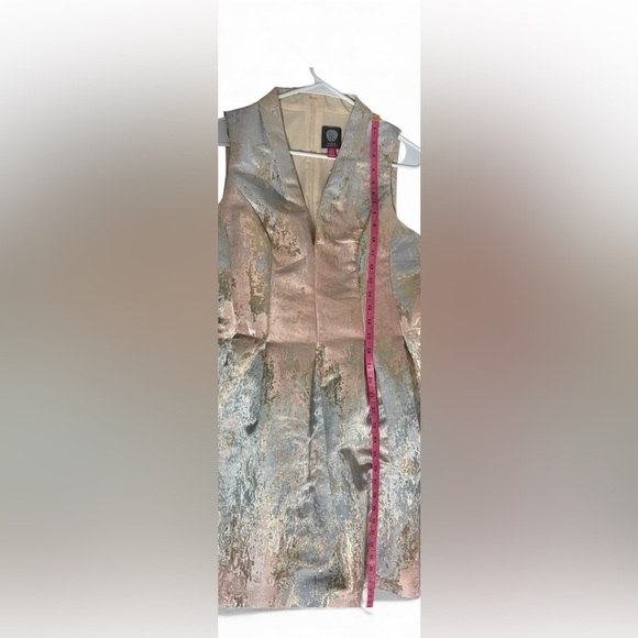 Vince Camuto Metallic Brocade Fit & Flare Dress – Size 12 Holiday Party Dress - Picture 16 of 16